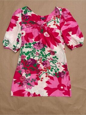 Warehouse Pink and Green Floral Tunic